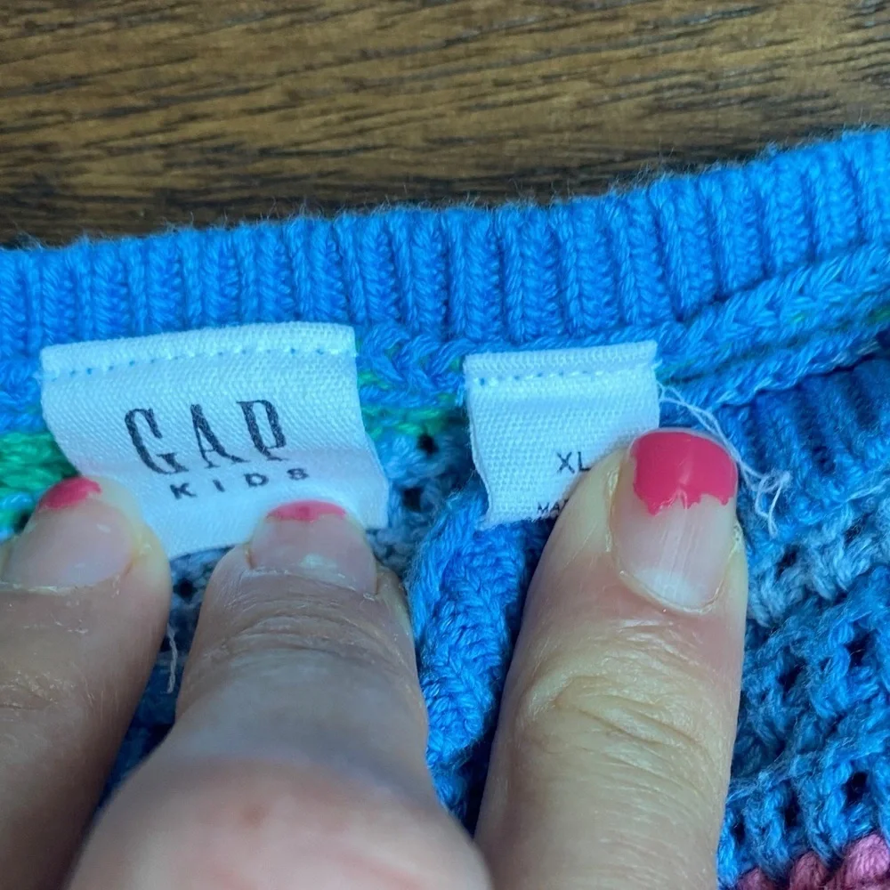 GAP Kids Colorful Crochet Tank Top
